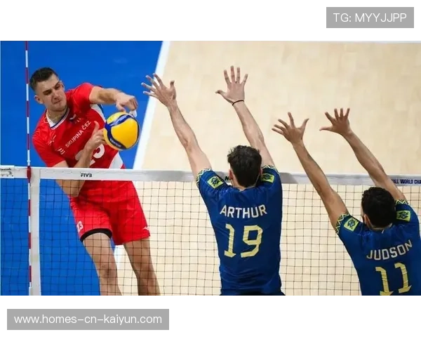 捷克男排三人拦网建成铁壁